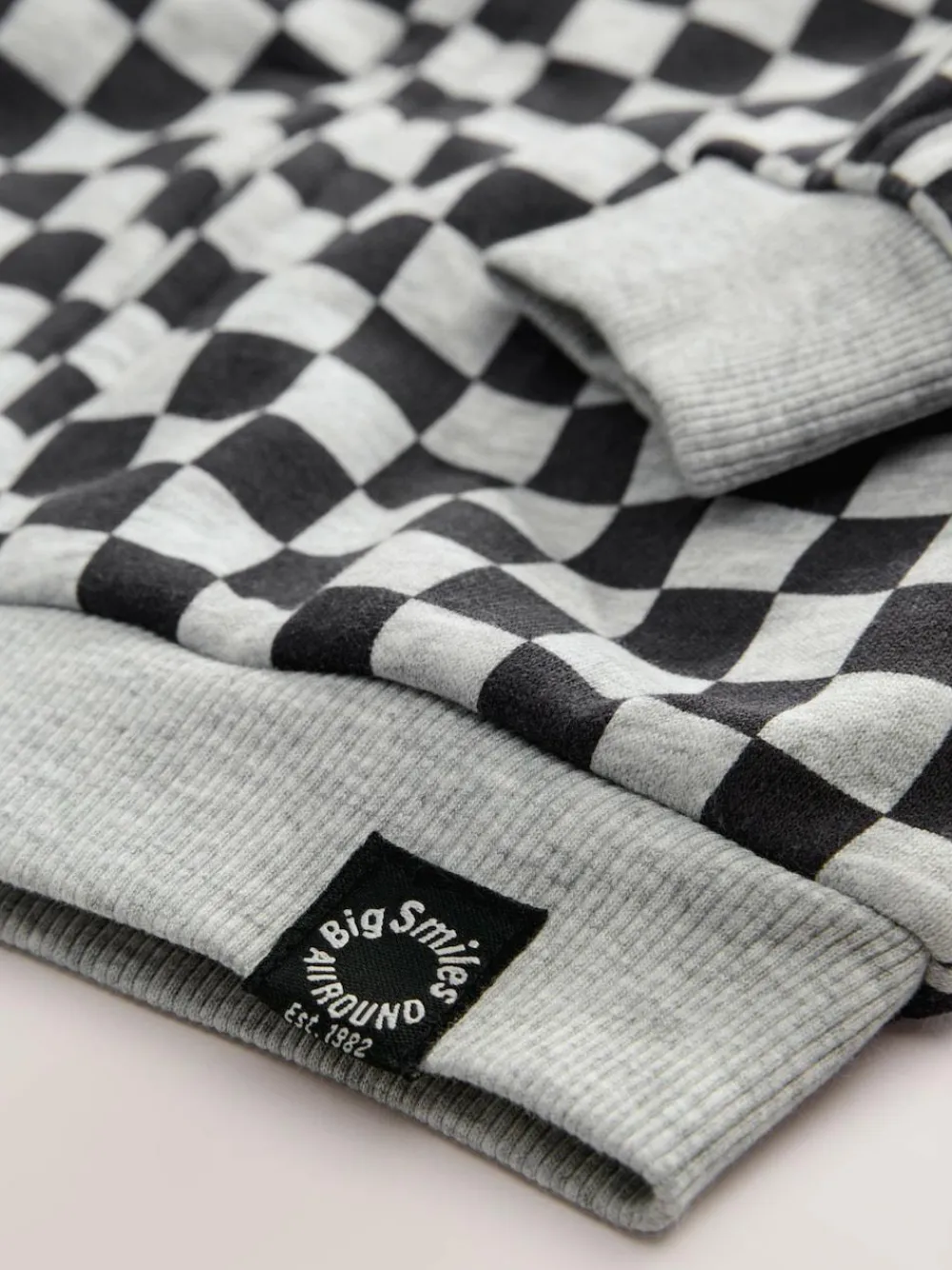 Next Black White Checkerboard Zip Through Hoodie (3mths-7yrs)^BOY Sweatshirts & Hoodies|Sweatshirts & Hoodies