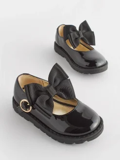 Discount Next Wide Fit (G) Chunky Bow Mary Jane Shoes Black