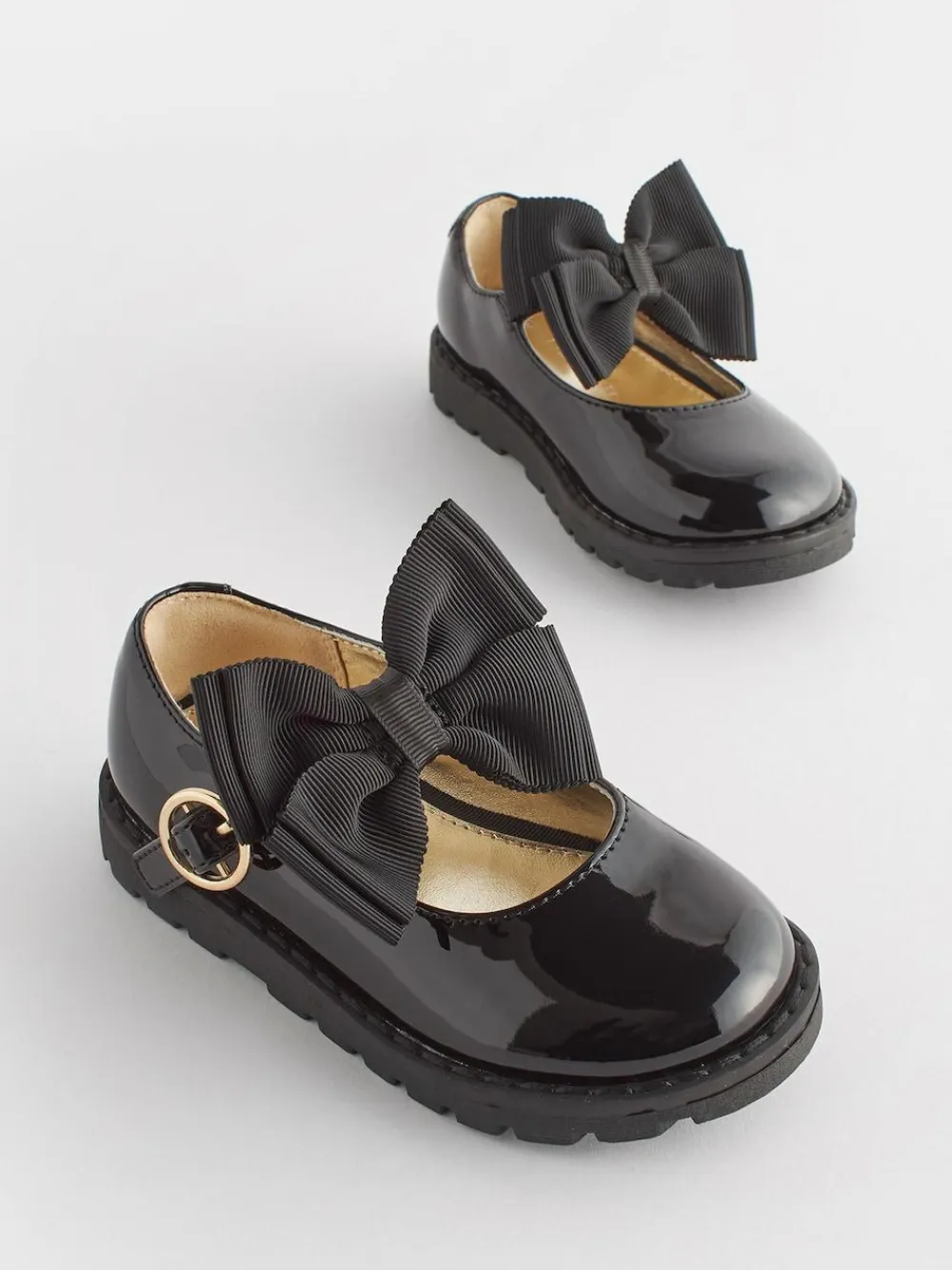 Discount Next Wide Fit (G) Chunky Bow Mary Jane Shoes Black