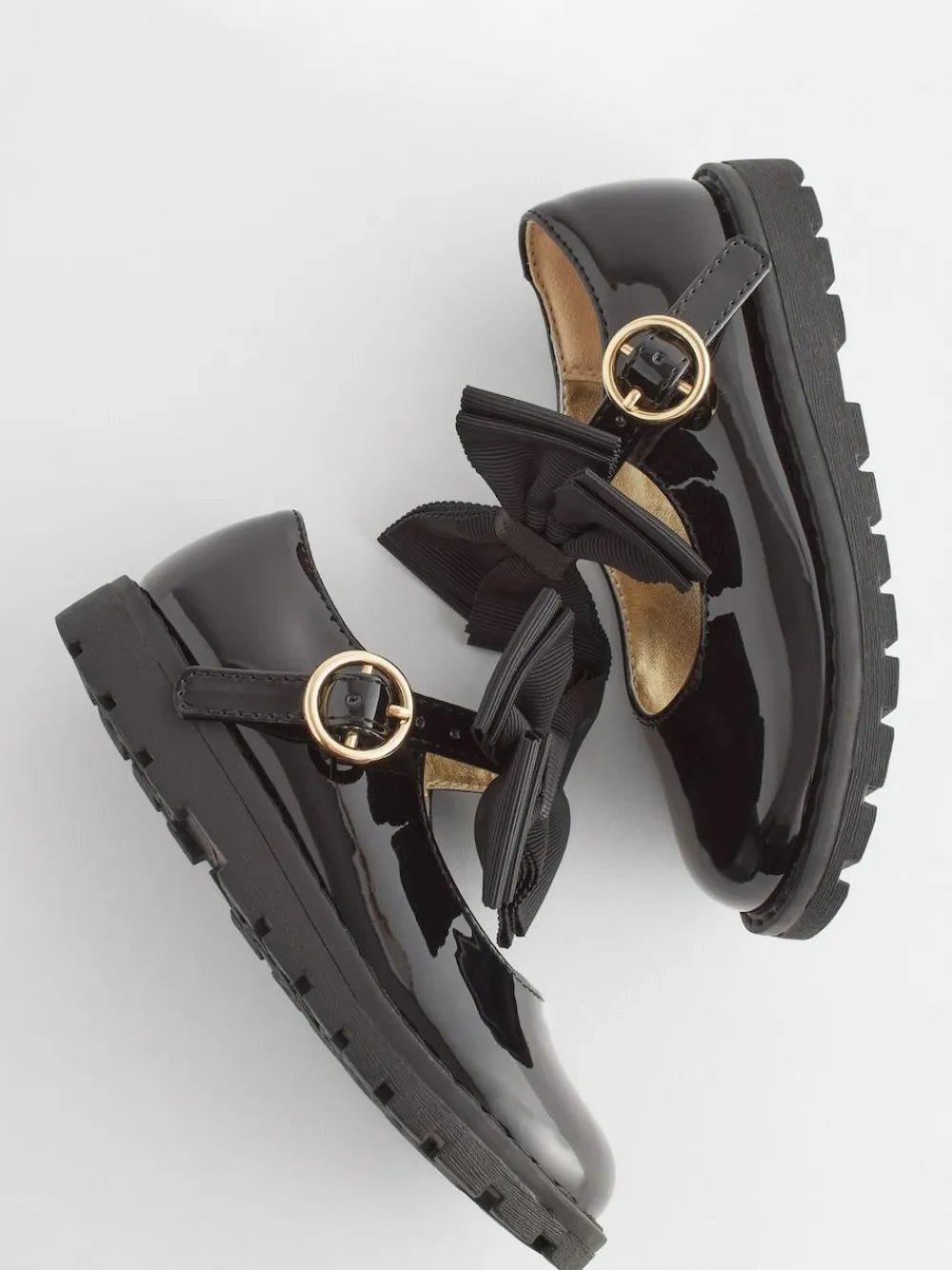 Discount Next Wide Fit (G) Chunky Bow Mary Jane Shoes Black