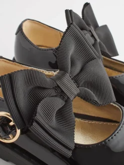 Discount Next Wide Fit (G) Chunky Bow Mary Jane Shoes Black