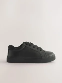 Best Next Black Wide Fit (G) Lace Up School Shoes
