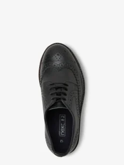 Next Wide Fit (G) Leather Laceup Brogue Shoes^BOY School Shoes|Boys Shoes