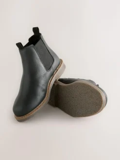 Next Wide Fit (G) Leather Chelsea Boots^BOY School Shoes|Boys Shoes
