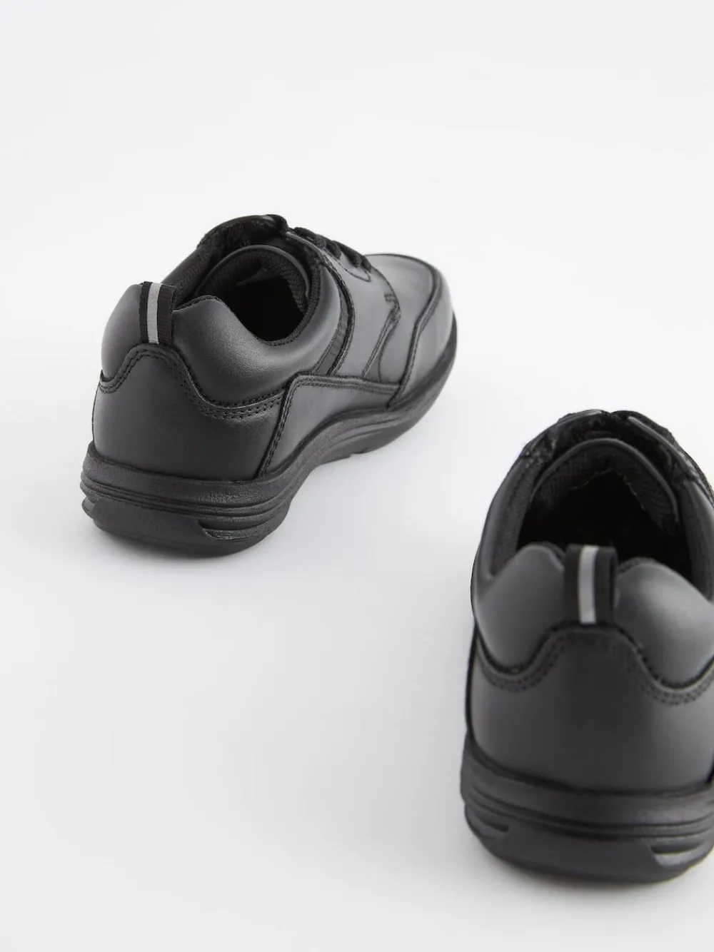 Discount Next Black Wide Fit (G) School Leather Lace-Up Shoes