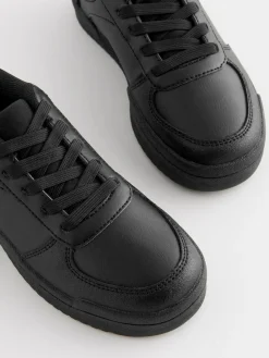 Next Black Wide Fit (G) School Lace-Up Shoes^BOY Shoes|School Shoes