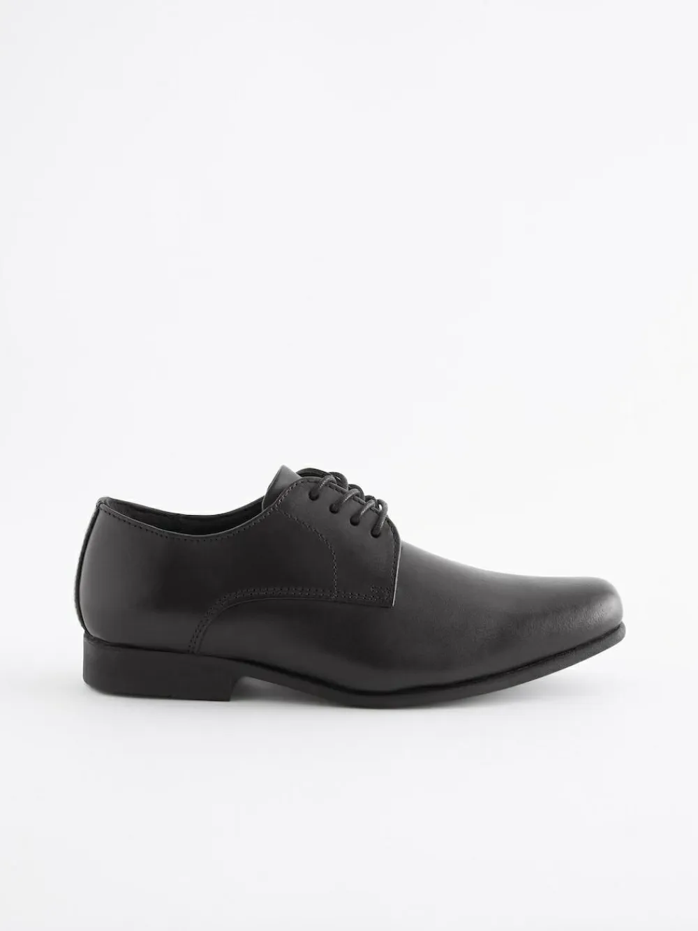 Online Next Black Wide Fit (G) School Leather Lace Up Shoes