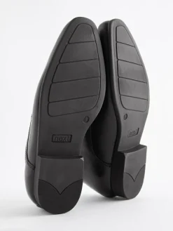 Online Next Black Wide Fit (G) School Leather Lace Up Shoes