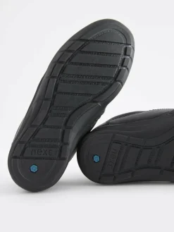 Next Black Wide Fit (G) School Leather Loafers^BOY School Shoes|Boys Shoes