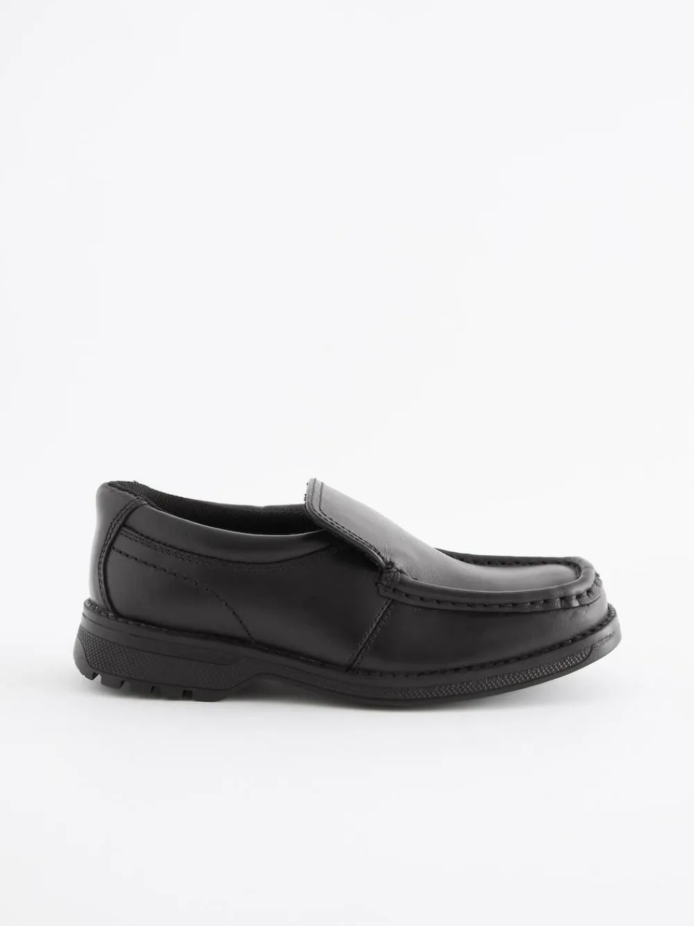 Next Black Wide Fit (G) School Leather Loafer Shoes^BOY Shoes|School Shoes