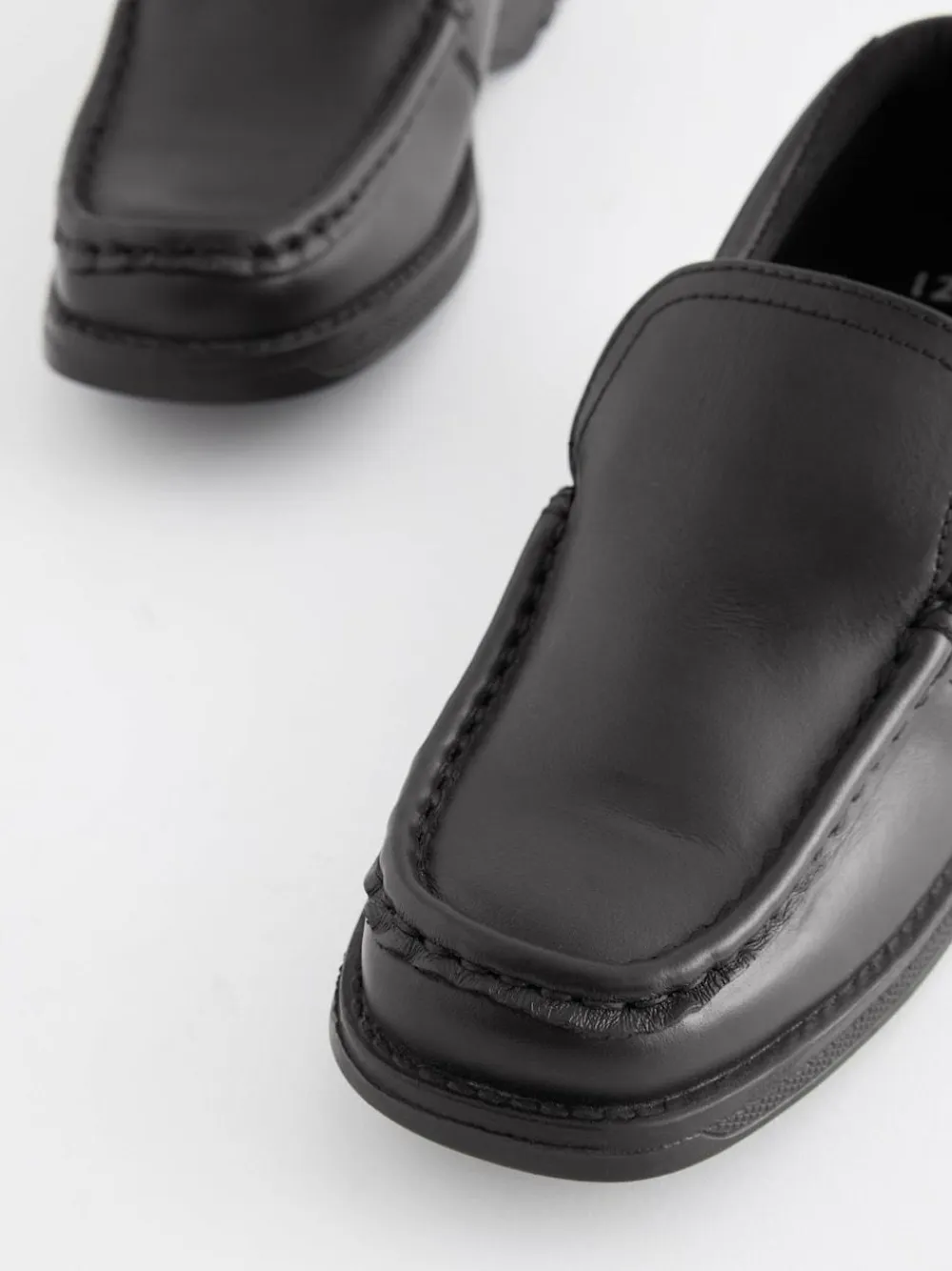 Next Black Wide Fit (G) School Leather Loafer Shoes^BOY Shoes|School Shoes