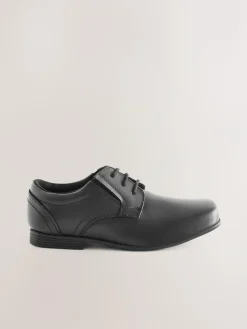 Next Black Wide Fit (G) School Leather Lace-Up Shoes^BOY School Shoes|Boys Shoes