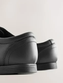 Next Black Wide Fit (G) School Leather Lace-Up Shoes^BOY School Shoes|Boys Shoes