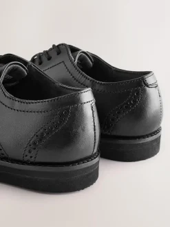 Next Wide Fit (G) Smart Leather Brogue Shoes^BOY School Shoes|Boys Shoes