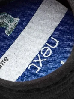 Next Black Wide Fit (G) Touch Fastening Plimsoll School Shoes