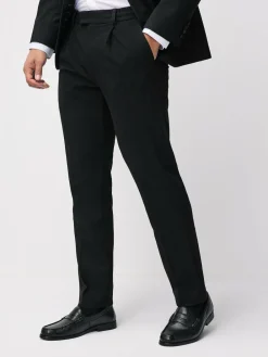 Next Wide Fit Leather Penny Loafers Black