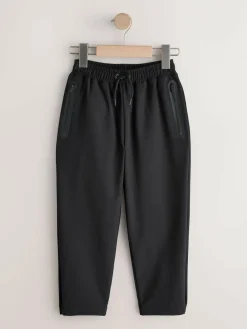 Next Black Wide Fit Pull On Track Joggers (3-16yrs)^BOY Joggers|Pants & Chinos