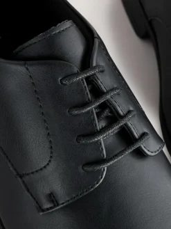 Best Next Black Wide Fit Slim Square Derby Shoes