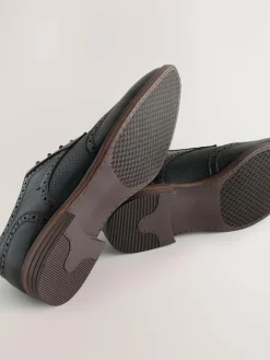 Next Black Wingcap Brogue Shoes^ Shoes