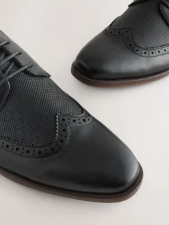 Next Black Wingcap Brogue Shoes^ Shoes