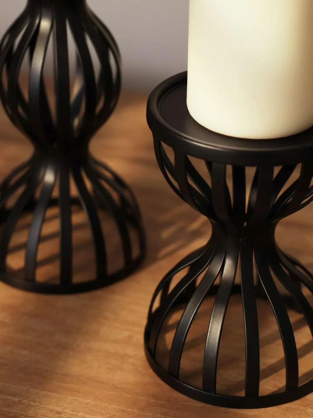 Next Black Wire Pillar Candle Holder^ Candle Holders & Lanterns