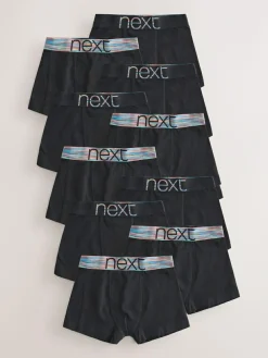 New Next Black with Bright Waistband Trunks 10 Pack (1.5-16yrs)