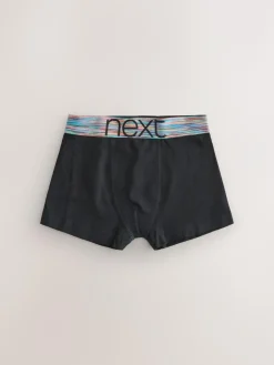 New Next Black with Bright Waistband Trunks 10 Pack (1.5-16yrs)