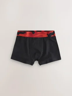 Hot Next Boxers 5 Pack (2-16yrs) Black with Camo Waistband