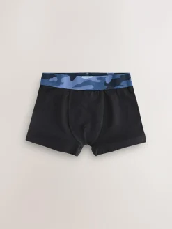Hot Next Boxers 5 Pack (2-16yrs) Black with Camo Waistband