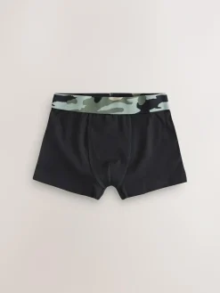 Hot Next Boxers 5 Pack (2-16yrs) Black with Camo Waistband