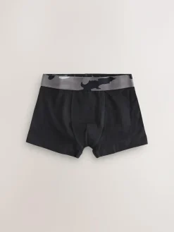 Hot Next Boxers 5 Pack (2-16yrs) Black with Camo Waistband