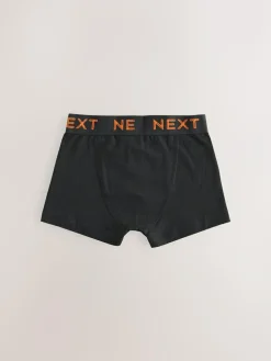 Online Next Black with colour waistband Trunks 5 Pack (1.5-16yrs)