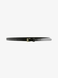 Next Black with Gold Skinny Leather Belt^Women Belts