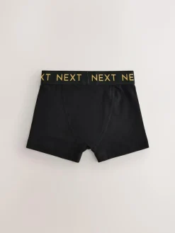 Next Black with Gold Waistband Trunks 5 Pack (1.5-16yrs)