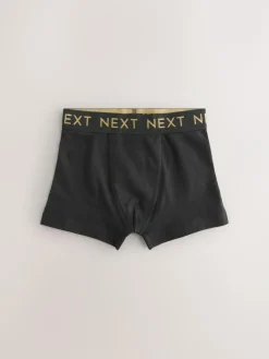 Next Black with Gold Waistband Trunks 10 Pack (1.5-16yrs)^BOY Underwear