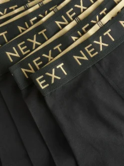 Next Black with Gold Waistband Trunks 10 Pack (1.5-16yrs)^BOY Underwear