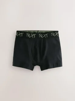 Next Black with Grafitti Waistband Trunks 5 Pack (1.5-16yrs)^BOY Underwear