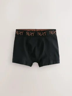 Next Black with Grafitti Waistband Trunks 5 Pack (1.5-16yrs)^BOY Underwear