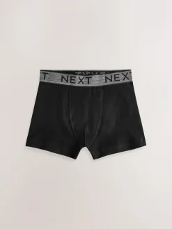 Next Black with Grey Waistband Trunks 10 Pack (1.5-16yrs)^BOY Multipacks|Underwear