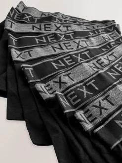 Next Black with Grey Waistband Trunks 10 Pack (1.5-16yrs)^BOY Multipacks|Underwear