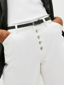 Outlet Next Black with Silver Skinny Leather Belt