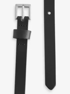 Outlet Next Black with Silver Skinny Leather Belt