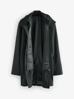 Next Wool Blend Mock Gilet Herringbone Padded Coat^ Coats & Jackets|Coats & Jackets