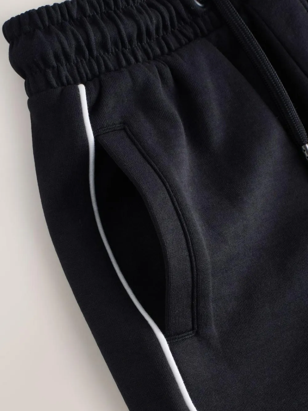 New Next Black Zip Neck Polo Shirt and Shorts Set (3-16yrs)