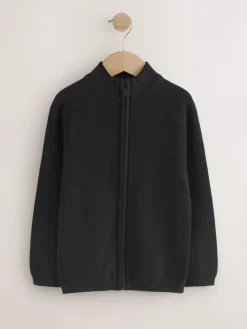 Sale Next Black Zip Through Knitted Cardigan (3-16yrs)