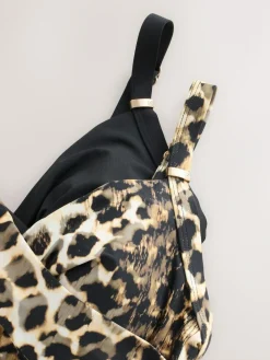 Hot Next Black/Animal Tummy Control Swimsuits 2 Pack