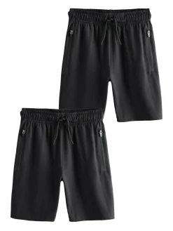 Sale Next Light Weight Sports Shorts 2 Pack (3-17yrs) Black/Black