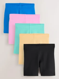 Discount Next 5 Pack Cycle Shorts (3-16yrs) Black/Blue/Pink/Multi