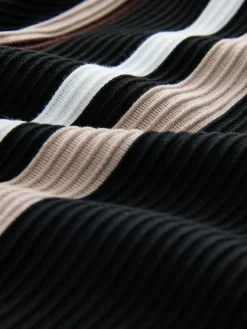 Next Vertical Stripe Quarter Zip Polo Shirt^ Tops & T-Shirts