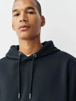 Best Next Cotton Rich Jersey Overhead Hoodies 2 Pack Black/Burgandy Red